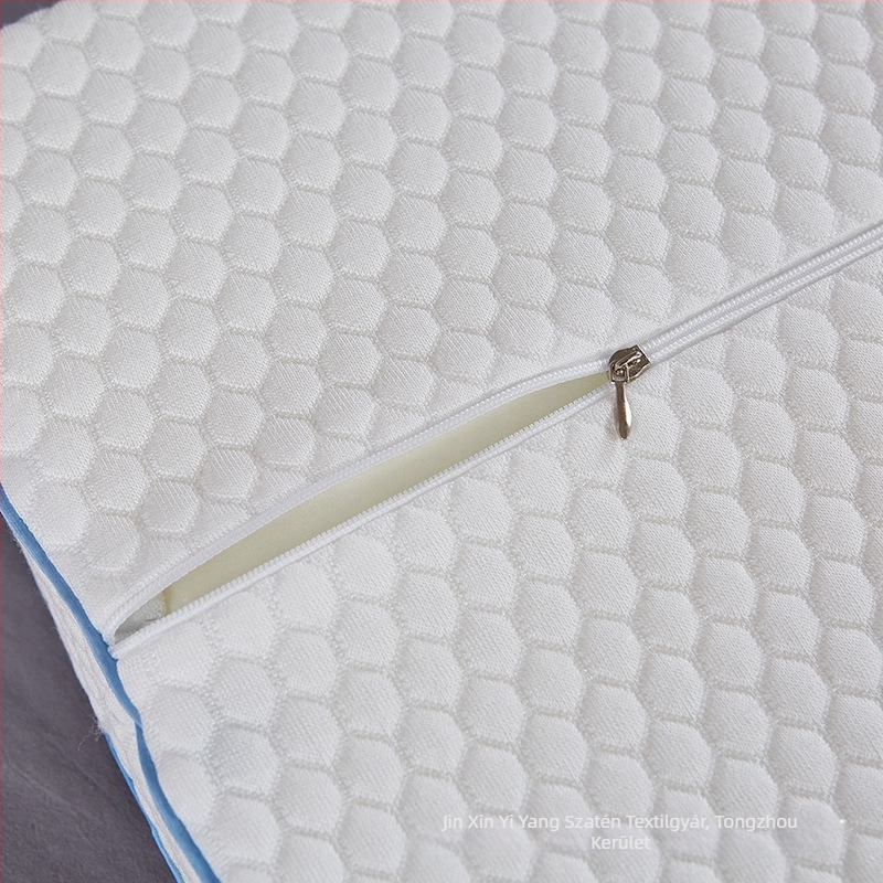 Memóriás nyakpárna memory cottonból, hullámformájú kialakítás a nyaki támaszért, téglalap alakú, minimalist stílus, magasság 5–10 cm