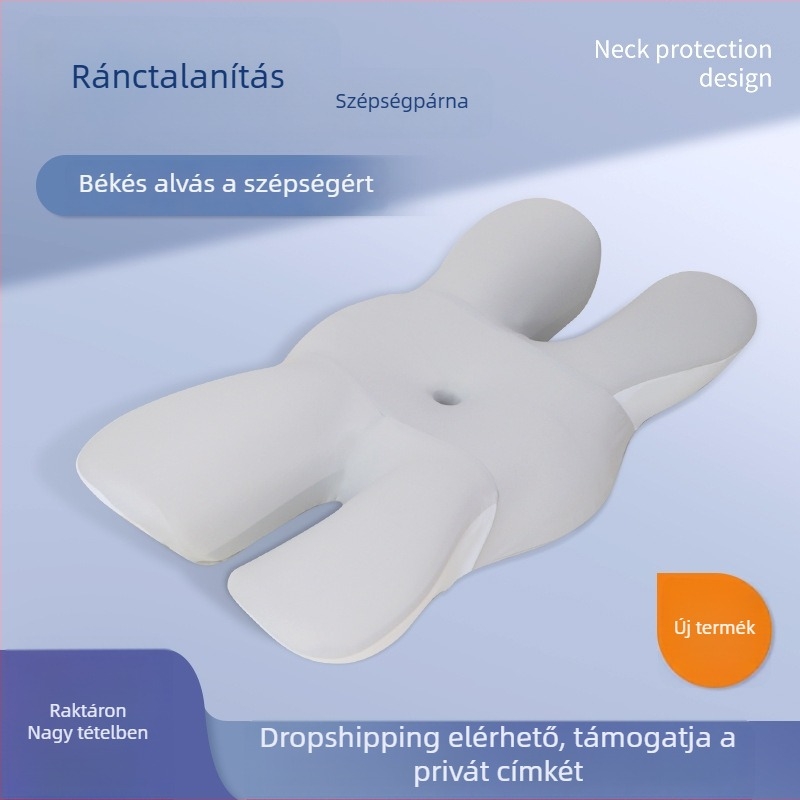 Memóriahabos párna pillangó alakú, Modal borítás, nyaki gerinc védelme, oldalsó alvásra, súly 0,5–1 kg