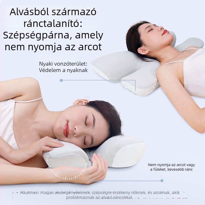 Memóriahabos párna pillangó alakú, Modal borítás, nyaki gerinc védelme, oldalsó alvásra, súly 0,5–1 kg
