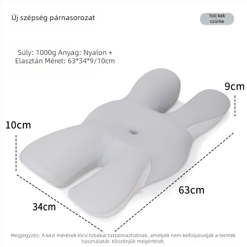 Memóriahabos párna pillangó alakú, Modal borítás, nyaki gerinc védelme, oldalsó alvásra, súly 0,5–1 kg