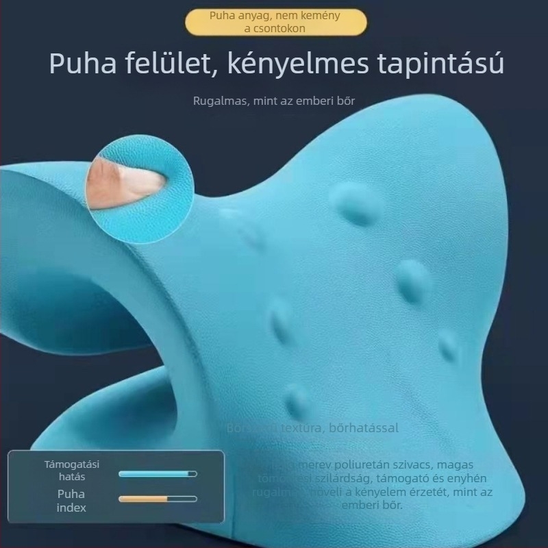 U-alakú nyaki párna görbületi korrekcióhoz és nyaki támaszhoz, 90% latex-tartalmú, gyerekeknek, felnőtteknek és időseknek.
