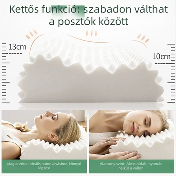 Latex párna a nyaki gerinc támogatására, hullámos alakú, 0,5–1,0 kg, testreszabható