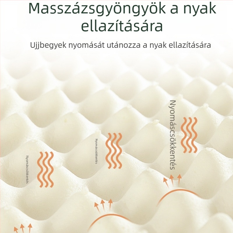 Latex párna a nyaki gerinc támogatására, hullámos alakú, 0,5–1,0 kg, testreszabható