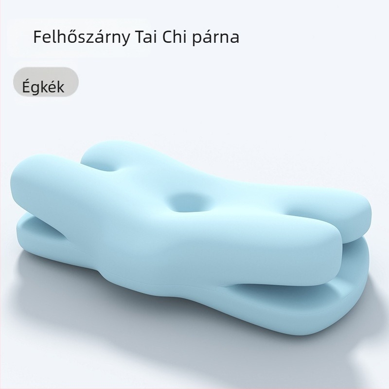 Kétoldalas memóriahabos alvó párna, nyomásmentes, anti-öregedés, kettős érzet, nyakvédelem oldalra alvásnál, téglalap alakú