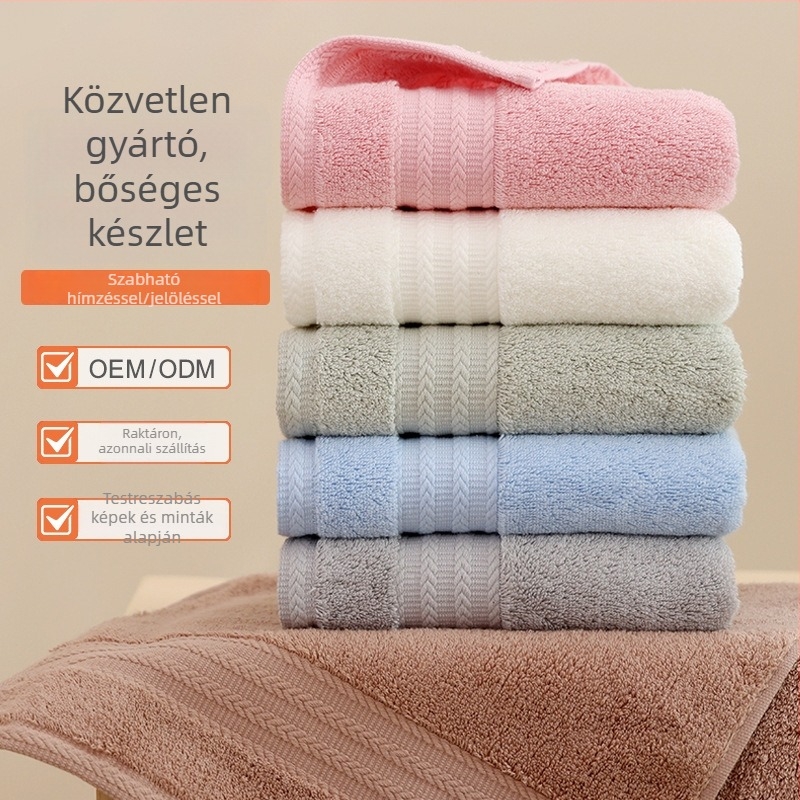 Babák és felnőtték számára készült hosszú szálú pamut törölközők, 16 darabos készlet, 100% pamut, 140–170 g súly, testreszabás elérhető