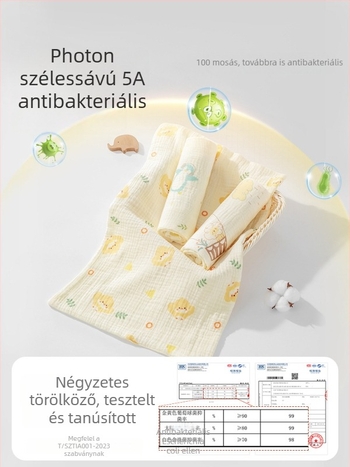 Beptides Baba nyálkendő – 95% feletti pamut, Cartoon mintás, Nedvszívó, Ideális újszülötteknek és kisgyerekeknek