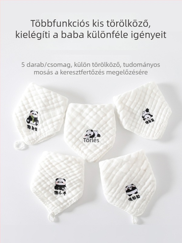 6 réteg géz-pamut babatörlő újszülötteknek — magas nedvszívás, rajzolt minta, Jay Lion Bibi