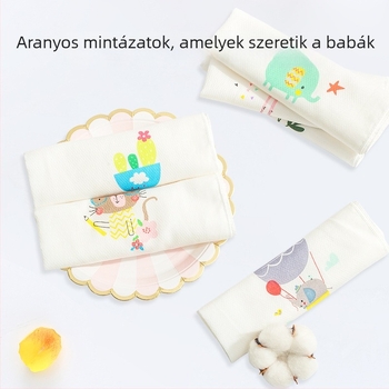 Csecsemő nyálvédő pamutból Muslintree Cotton Tree, rajzfilm mintával, 0–3 éveseknek