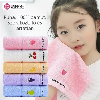 100% pamut gyerek törölköző, 32 szálas fonal, hímzett, jacquard és sík szövés, súly 50 g alatt, testreszabható