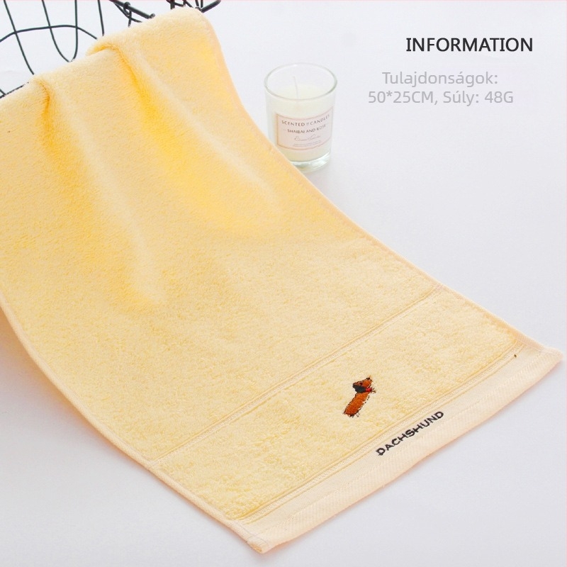 100% pamut gyerek törölköző, 32 szálas fonal, hímzett, jacquard és sík szövés, súly 50 g alatt, testreszabható