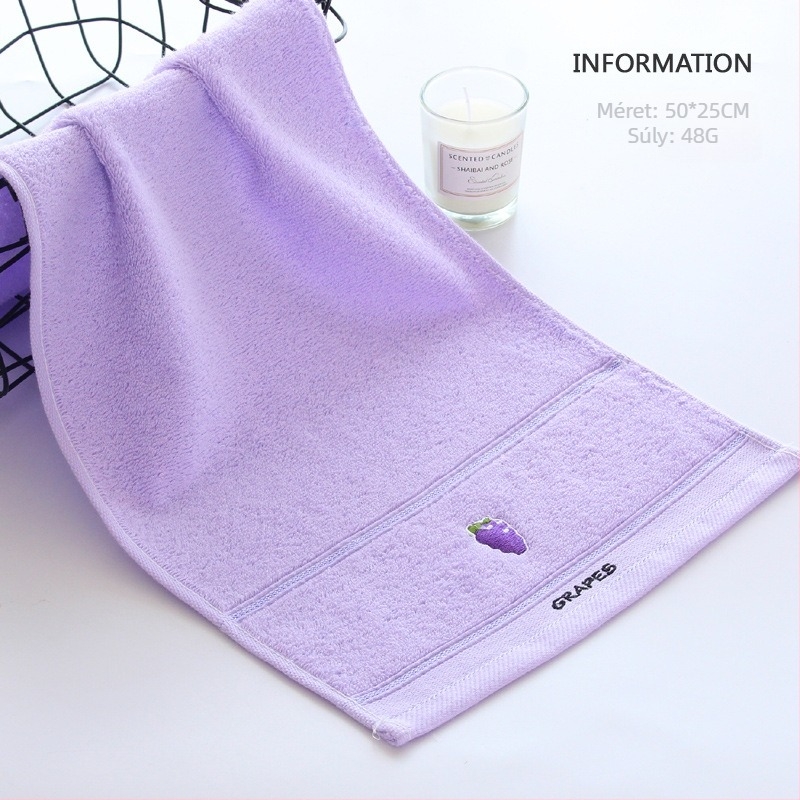 100% pamut gyerek törölköző, 32 szálas fonal, hímzett, jacquard és sík szövés, súly 50 g alatt, testreszabható