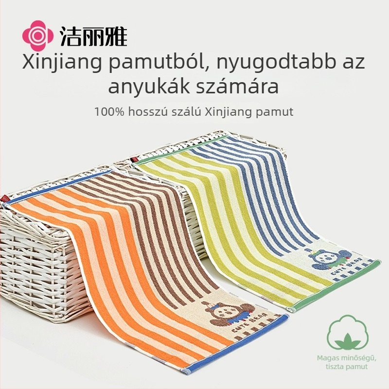 Grace/Jie Liya baba törölköző – 100% pamut, nedvszívó, puha és bőrbarát; sík szövés, varrt szélek, 50–80 g, 32 szál, termékkód 251420