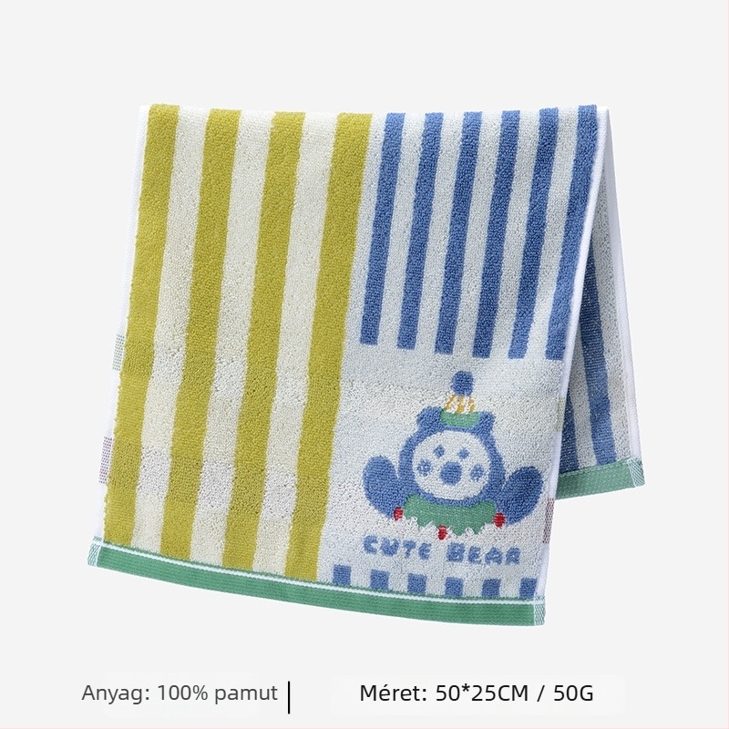 Grace/Jie Liya baba törölköző – 100% pamut, nedvszívó, puha és bőrbarát; sík szövés, varrt szélek, 50–80 g, 32 szál, termékkód 251420
