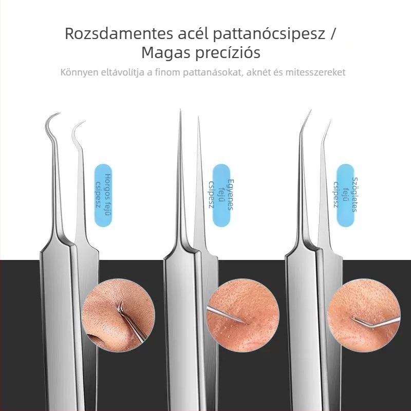 Rozsdamentes acél akne eltávolító eszközök készlet általános használatra