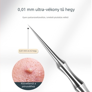 Pattanások és comedo-eltávolító készlet, ultraéles tű, No. 5 vég, rozsdamentes acél