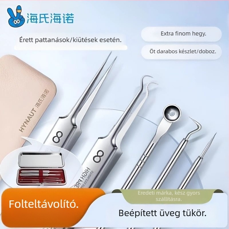 Ounce akne tűk készlet (5 db) – rozsdamentes acél, mitesszer extrakciós eszközök