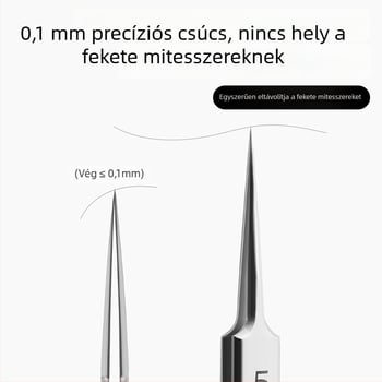 Pattanáskivonó készlet – rozsdamentes acél, ultraéles hegyek, komedónok eltávolítása, Daisy márka, 2 év szavatosság