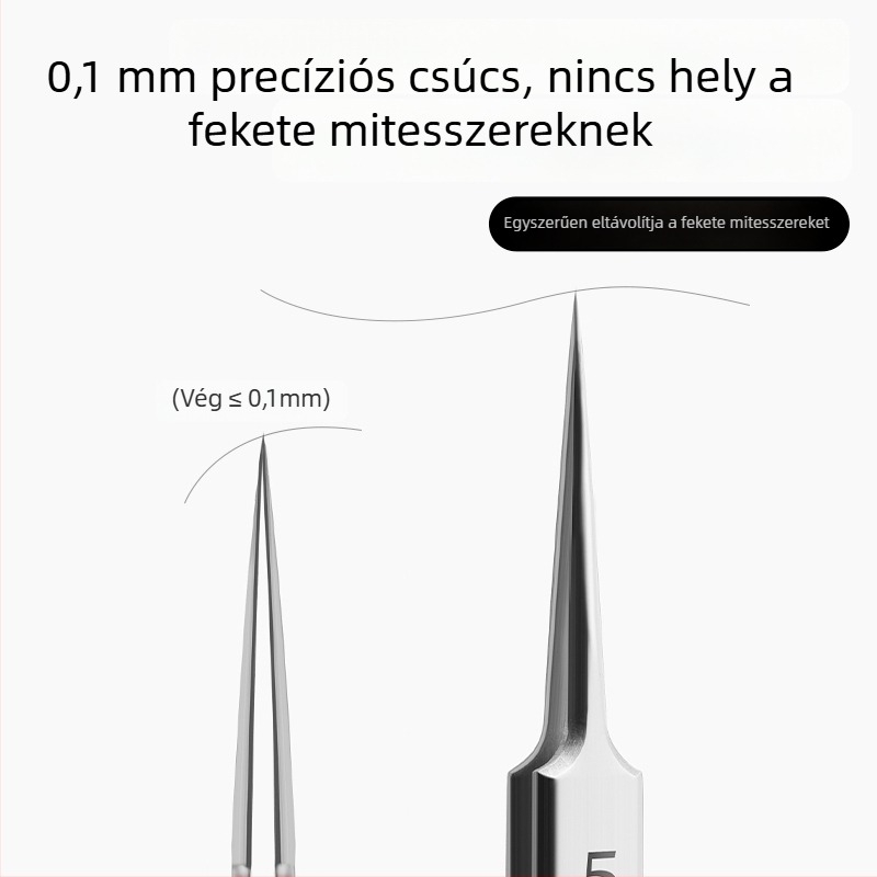 Pattanáskivonó készlet – rozsdamentes acél, ultraéles hegyek, komedónok eltávolítása, Daisy márka, 2 év szavatosság