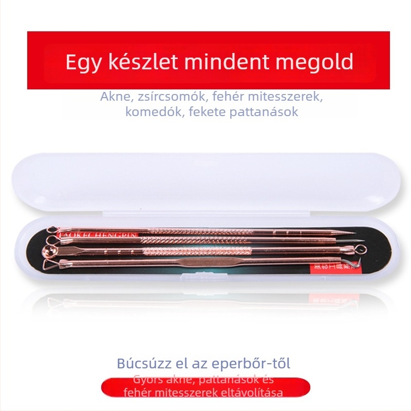 Huashun Rozsdamentes acél 4 részes pattanás- és mitesszerkészlet