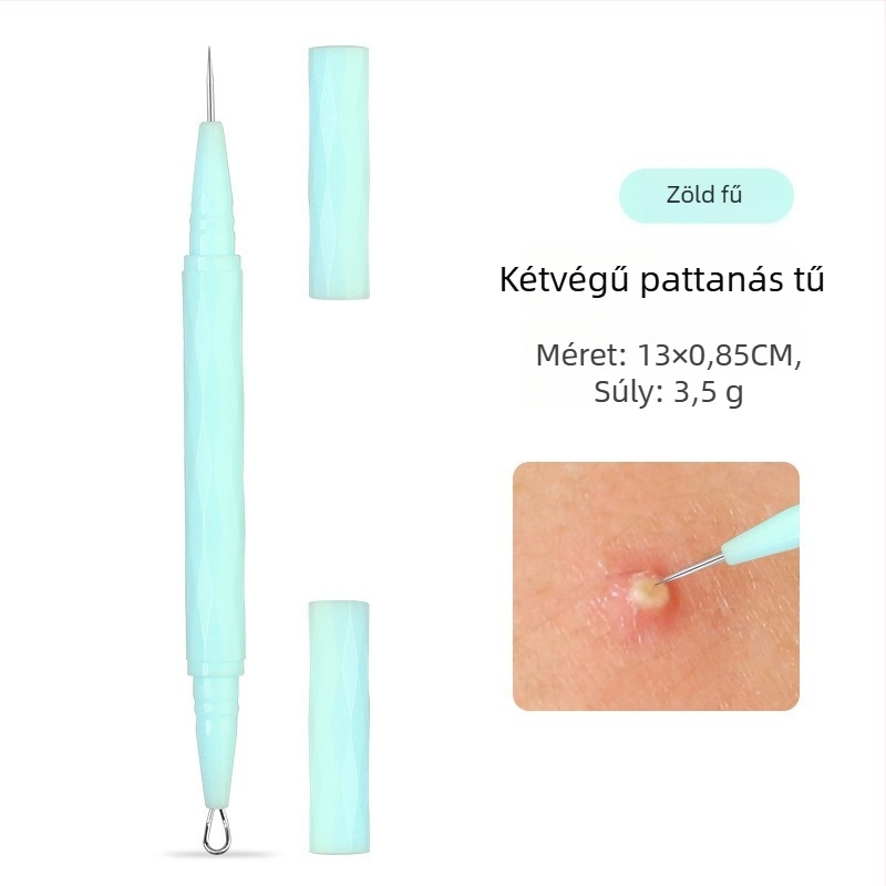 VEEJAGA Rozsdamentes acél pattanáskinyerő eszköz fekete pontok és pattanások eltávolítására