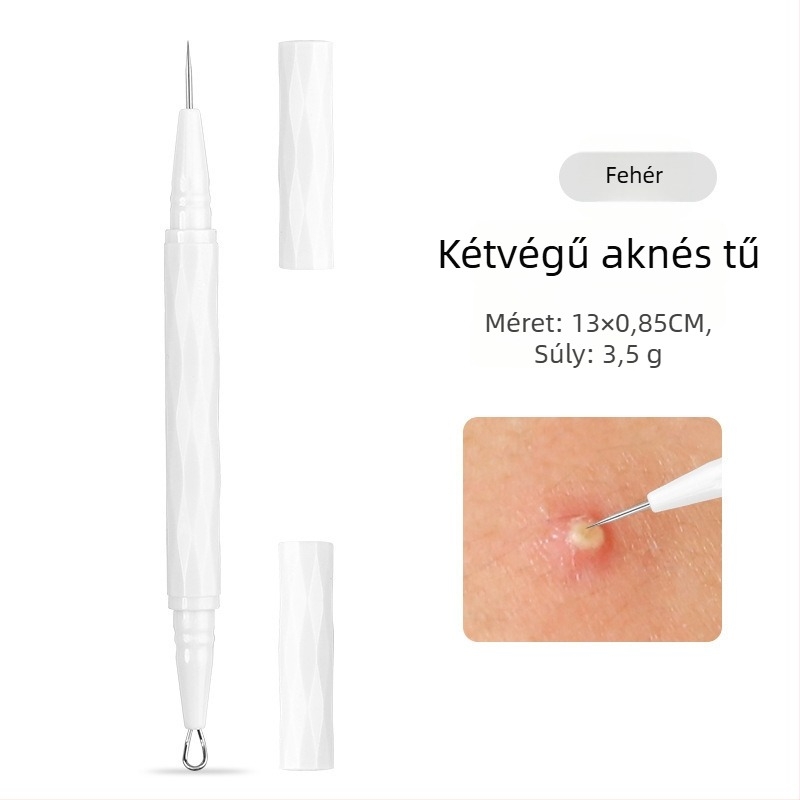 VEEJAGA Rozsdamentes acél pattanáskinyerő eszköz fekete pontok és pattanások eltávolítására