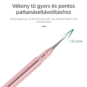 Akne tű: kétszárnyú, hordozható rozsdamentes acél eszköz a mitesszerek kipréseléséhez; származás Yangjiang, Guangdong; hosszú élettartam; kozmetikai eszköz: akne tű