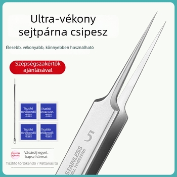 Yiliren pattanáseltávolító tű és mitesszer csipesz, No.5 klipsz, rozsdamentes acél