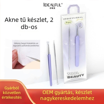 Etude 2 darabos acné tű készlet, rozsdamentes acélból, arctisztító eszköz