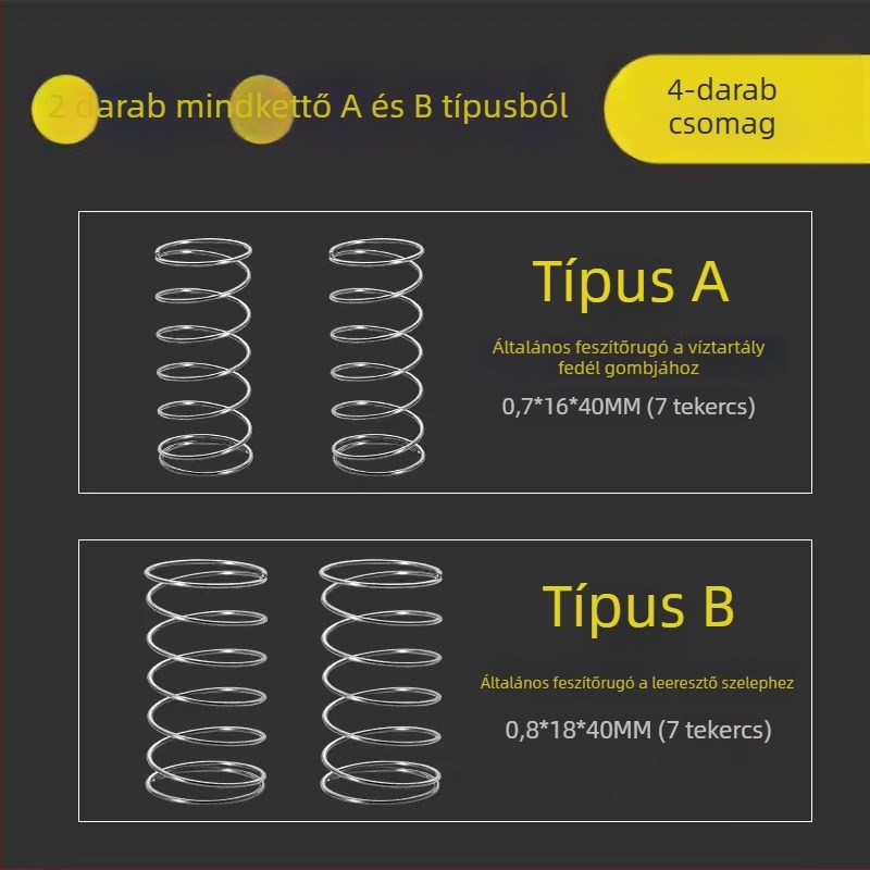 WC-ülőkefedélhez való rugó, 304 rozsdamentes acélból, kompressziós rugó a WC tartály gombjához, FB-66, Fubang spring