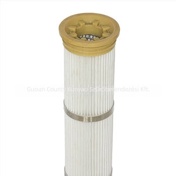 Poliészter szálakból készült porleválasztó szűrőelem, tűzálló, magas hőmérséklet-tűrő, vízálló és antistatikus