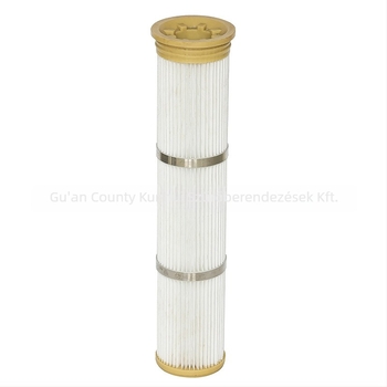 Poliészter szálakból készült porleválasztó szűrőelem, tűzálló, magas hőmérséklet-tűrő, vízálló és antistatikus