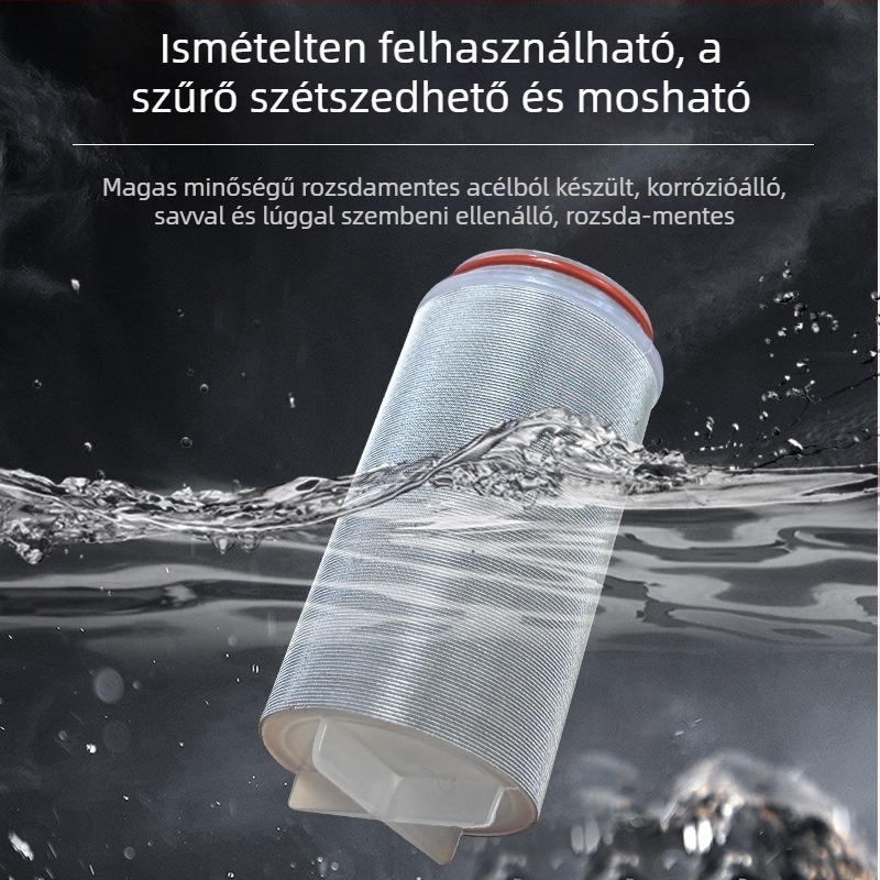 Rozsdamentes acél vízszűrő elem, modell MYJ-01, 40 mikron, üledék szűrő, belső szűrőházhoz