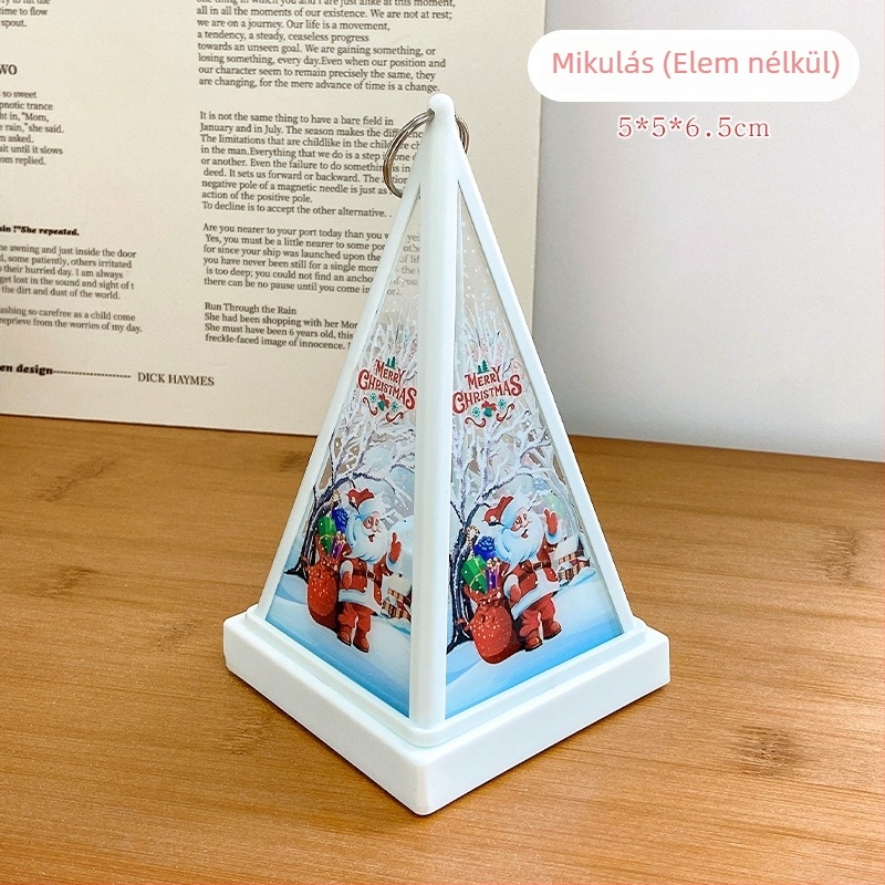 Mu Qixi hordozható LED karácsonyi éjszakai lámpa, dekoráció műanyagból, modern minimál stílus