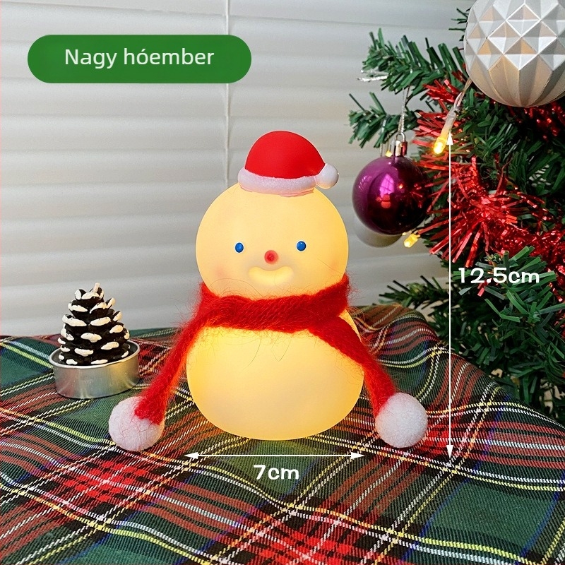 Mu Qixi hordozható LED karácsonyi éjszakai lámpa, dekoráció műanyagból, modern minimál stílus