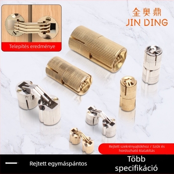 Golden Tripod sárgaréz rejtett csukló elektromos dobozhoz – rejtett ajtó hardver, csendes egykezes működés, nikkelezett felület