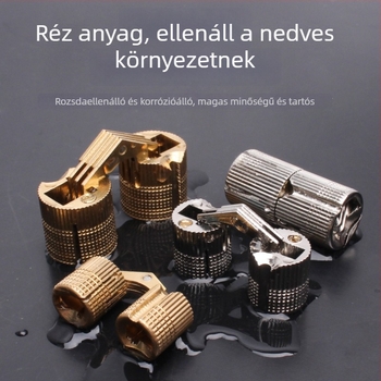 Golden Tripod sárgaréz rejtett csukló elektromos dobozhoz – rejtett ajtó hardver, csendes egykezes működés, nikkelezett felület