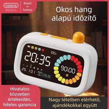 Benish Látványos időzítő gyerekeknek, ébresztőóra a tanuláshoz, 4–6 éveseknek, műanyag ház, tanulási időgazdálkodás, fejleszti a látást, az érzékelést és a hallást