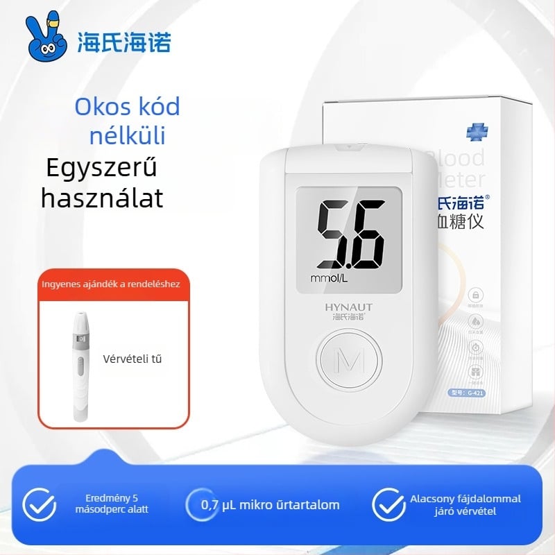 Hainuo vércukor tesztcsíkok — újrafelhasználhatóak, 50 darab, orvosi minőség
