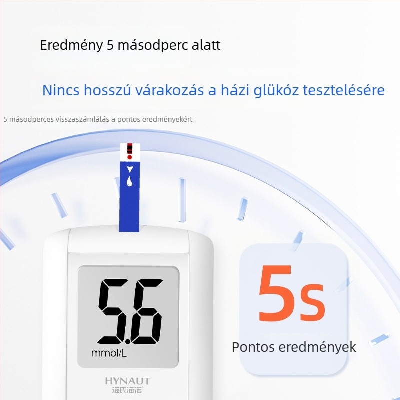 Hainuo vércukor tesztcsíkok — újrafelhasználhatóak, 50 darab, orvosi minőség