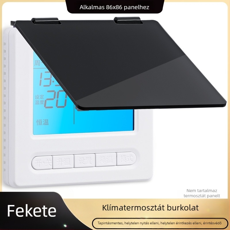 Központi klímaberendezés árnyékoló paneljének védőfedél kapcsoló dobozhoz és termosztáthoz — védelem véletlen érintés ellen, fürdőszobai fröccsenés elleni védelem