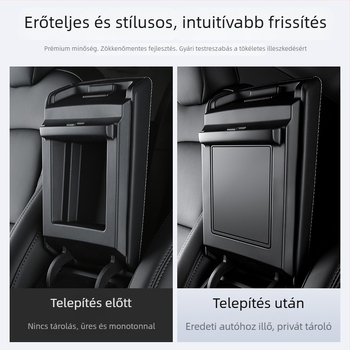 Tesla Model Y központi konzol karfa tárolórekesz módosító kiegészítők – privát rekesz