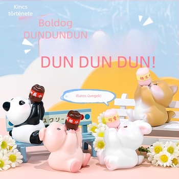 Gyanta karikatúra asztali figurka – BABY STORY, IP: Happy Tons, Művészeti alkotás, Születésnapi ajándék