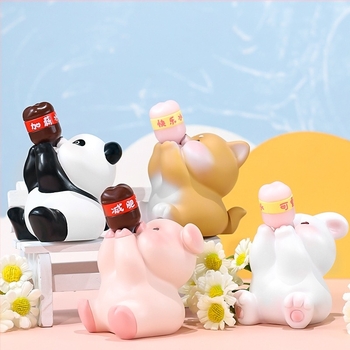 Gyanta karikatúra asztali figurka – BABY STORY, IP: Happy Tons, Művészeti alkotás, Születésnapi ajándék