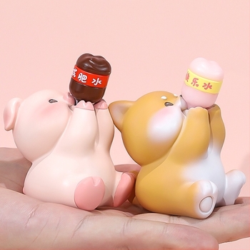 Gyanta karikatúra asztali figurka – BABY STORY, IP: Happy Tons, Művészeti alkotás, Születésnapi ajándék