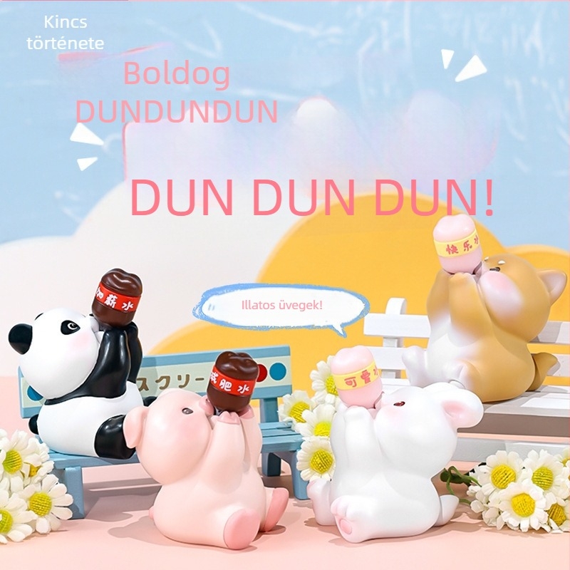 Gyanta karikatúra asztali figurka – BABY STORY, IP: Happy Tons, Művészeti alkotás, Születésnapi ajándék