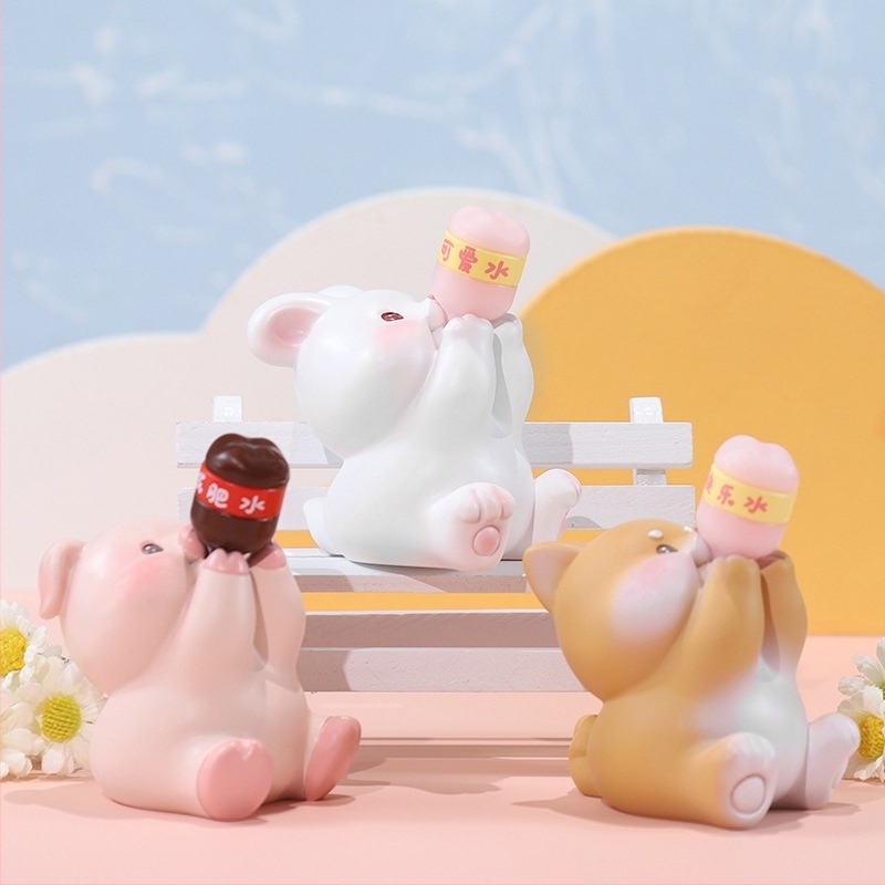 Gyanta karikatúra asztali figurka – BABY STORY, IP: Happy Tons, Művészeti alkotás, Születésnapi ajándék