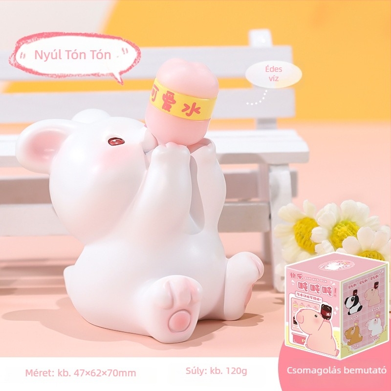Gyanta karikatúra asztali figurka – BABY STORY, IP: Happy Tons, Művészeti alkotás, Születésnapi ajándék