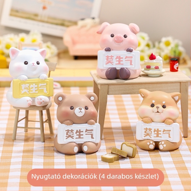 Gyanta karikatúra asztali figurka – BABY STORY, IP: Happy Tons, Művészeti alkotás, Születésnapi ajándék