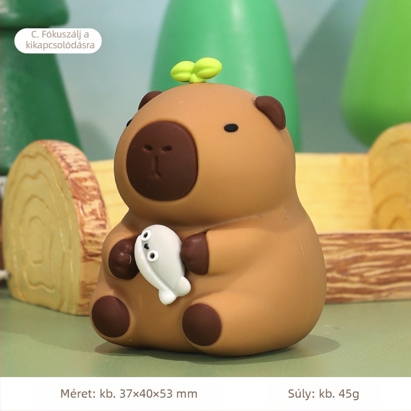 Gyanta karikatúra asztali figurka – BABY STORY, IP: Happy Tons, Művészeti alkotás, Születésnapi ajándék