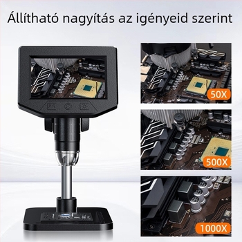 Beépített kijelzős digitális mikroszkóp, ZCF márka, elektronikai felhasználás, licencelhető magáncímke